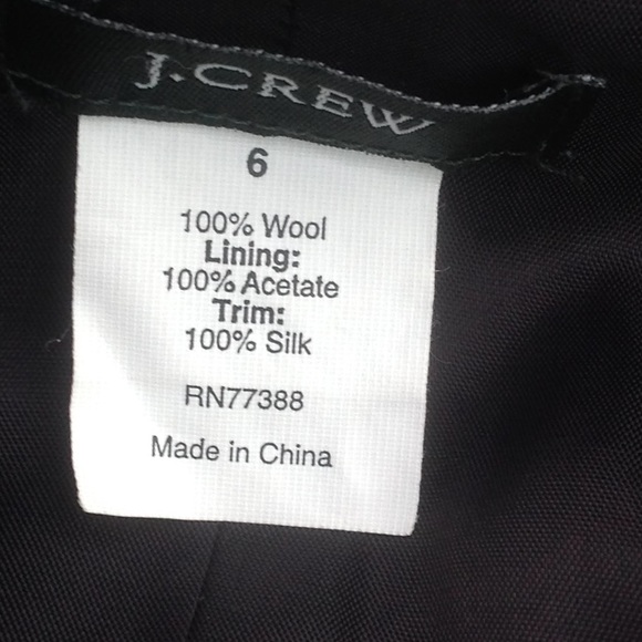 J Crew Charcoal Silk Ruffled Blazer - Picture 4 of 8